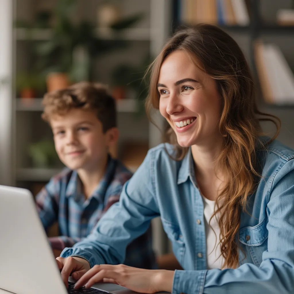 Online lektor učí studenta přes videohovor